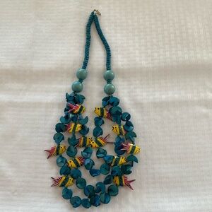 Vintage Hawaiian Wooden Fish Bead necklace